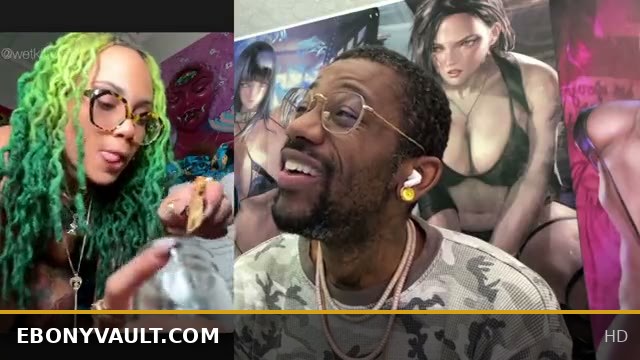 Tight Bald Ebony Babe Fingers and Licks Her Own Pussy Cream in Solo Play Session