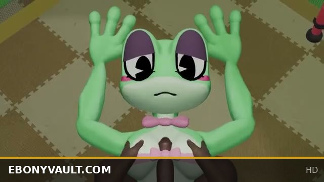 Swimsuit Ribbit from The Amazing Digital Circus Black Guy POV Tit Fuck