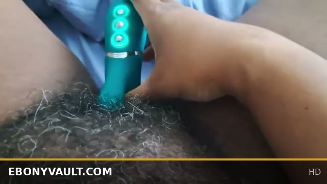 BBW Ebony Teases Her Pussy with a Toy and Climaxes Intensely