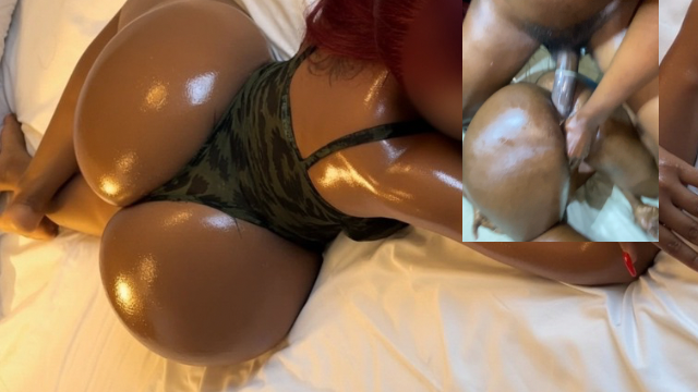 Thick Babe Gets Oiled Up for Intense BBC Pounding on White Couch” 💦🍑