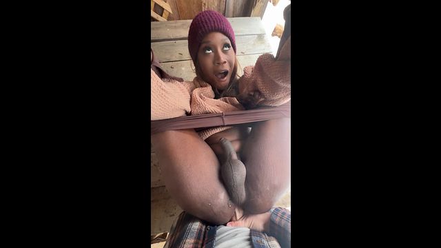 Hung Black Trans Girl Gives BJs and Gets Her Ass Pounded by Handyman | Vanniall POV Outdoor Sex Tape